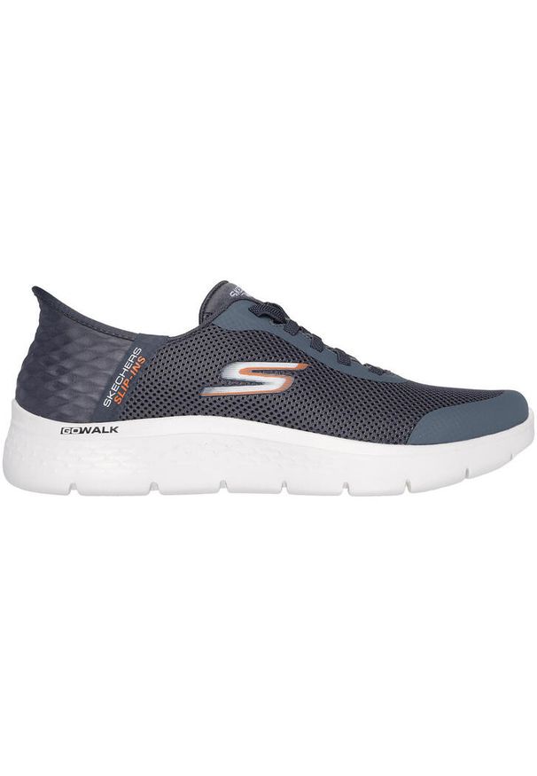 skechers - Tenisówki Skechers Model Slip Ins: Go Walk Kolor Szary. Kolor: szary. Materiał: tkanina. Model: Skechers Sport. Sport: turystyka piesza