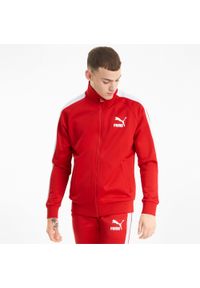 Bluza dresowa męska Puma ICONIC T7. Kolor: czerwony. Materiał: dresówka