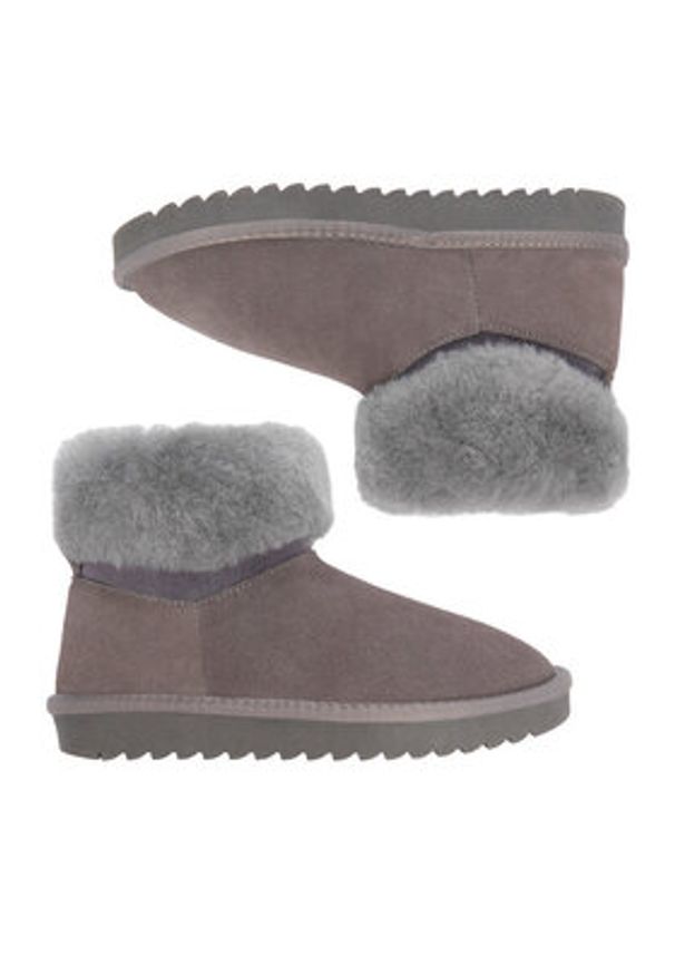 DeeZee Śniegowce DZ-73 GREY Szary. Kolor: szary. Materiał: materiał