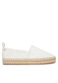 Calvin Klein Espadryle Oblique Espadrille Canvas HW0HW02931 Biały. Kolor: biały. Materiał: materiał #1