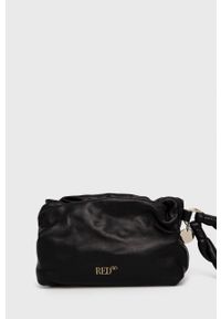 Red Valentino kopertówka skórzana kolor czarny. Kolor: czarny. Materiał: skórzane #1