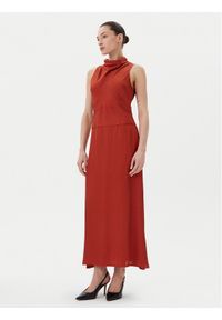 IVY & OAK - IVY OAK Sukienka codzienna IO117601 Czerwony Regular Fit. Okazja: na co dzień. Kolor: czerwony. Materiał: wiskoza. Typ sukienki: proste. Styl: casual #1