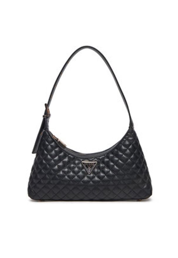 Guess Torebka HWEQG9 54117 Czarny. Kolor: czarny. Materiał: skórzane