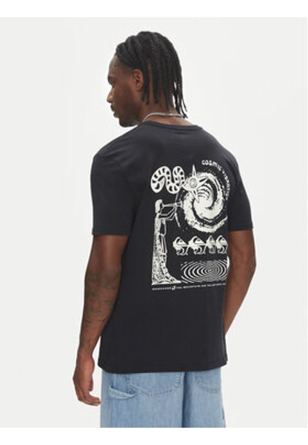 Quiksilver T-Shirt Ev Cosmic Vibrations Ss EQYZT08053 Czarny Regular Fit. Kolor: czarny. Materiał: bawełna