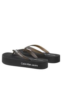 Calvin Klein Jeans Japonki Beach Sandal Flatform Logo YW0YW01092 Czarny. Kolor: czarny