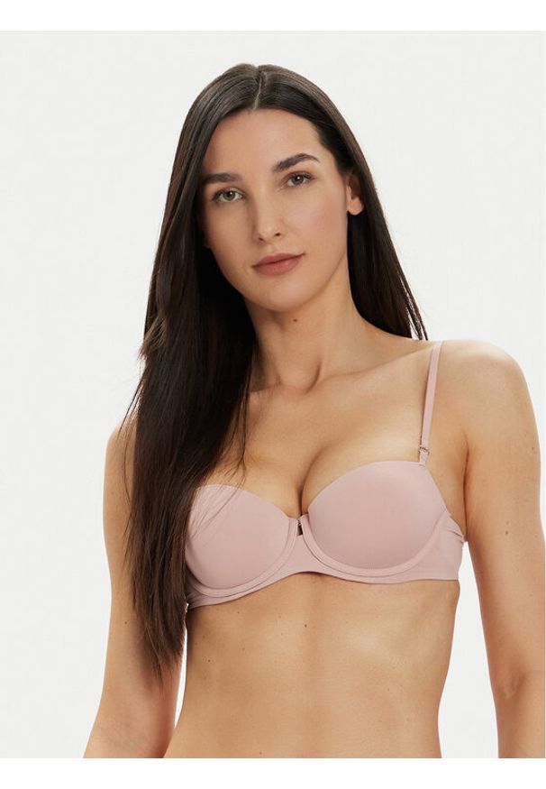 Calvin Klein Underwear Biustonosz balkonetka 000QF7292E Różowy. Kolor: różowy. Materiał: syntetyk