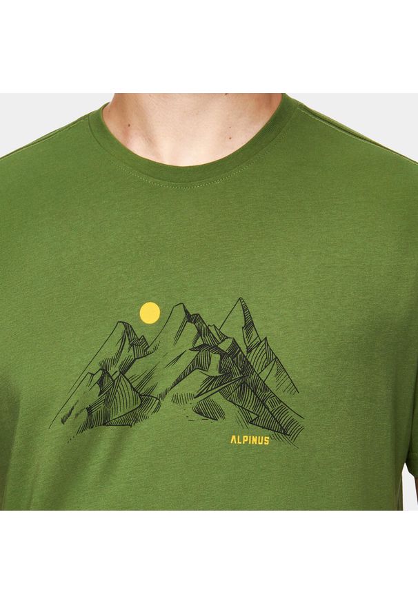 Koszulka męska Alpinus Patkhor. Kolor: zielony. Sport: turystyka piesza