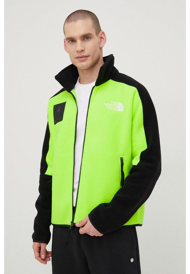 The North Face bluza męska kolor zielony wzorzysta. Okazja: na co dzień. Kolor: zielony. Materiał: materiał, włókno, dzianina. Styl: casual