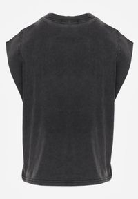 Renee - Czarny Top z Bawełny w Stylu Grunge z Szeroką Linią Ramion Tezorea. Kolor: czarny. Materiał: bawełna #7