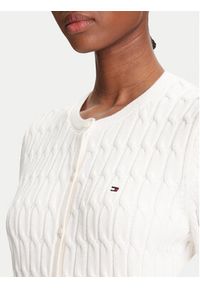 TOMMY HILFIGER - Tommy Hilfiger Kardigan WW0WW46514 Écru Regular Fit. Materiał: bawełna #4