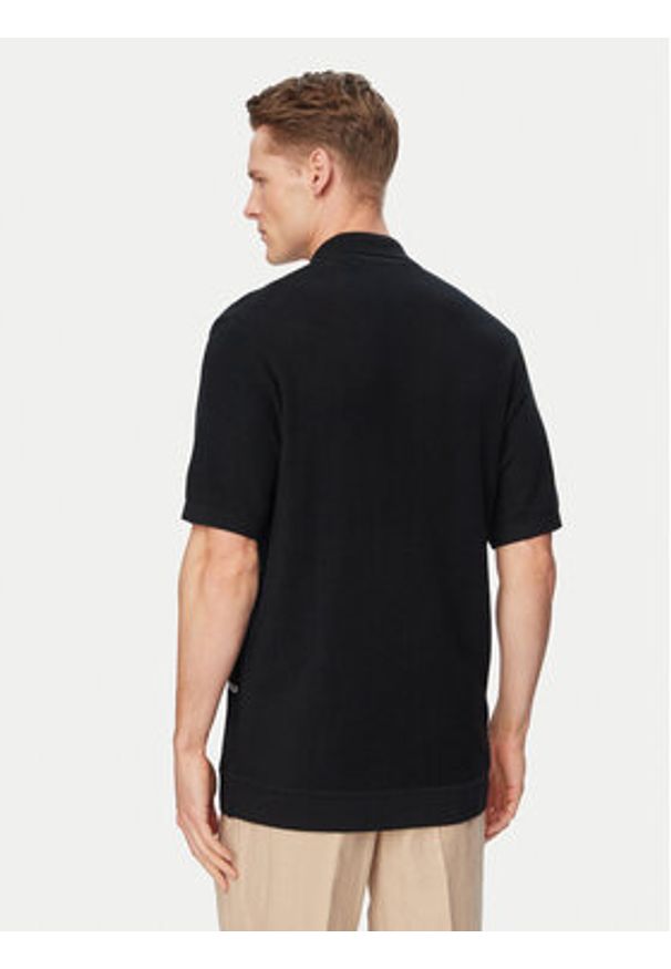 Karl Lagerfeld Jeans Polo B2M18028 Czarny Relaxed Fit. Typ kołnierza: polo. Kolor: czarny. Materiał: bawełna