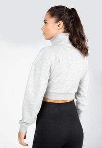 GORILLA WEAR - Ocala Cropped Bluza z zamkiem błyskawicznym do połowy - Szary. Kolor: szary. Sport: fitness