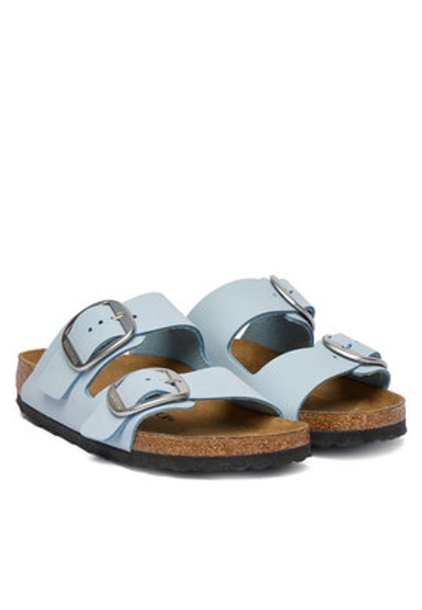 Birkenstock Klapki Arizona Big Buckle 1031860 Błękitny. Kolor: niebieski. Materiał: skóra