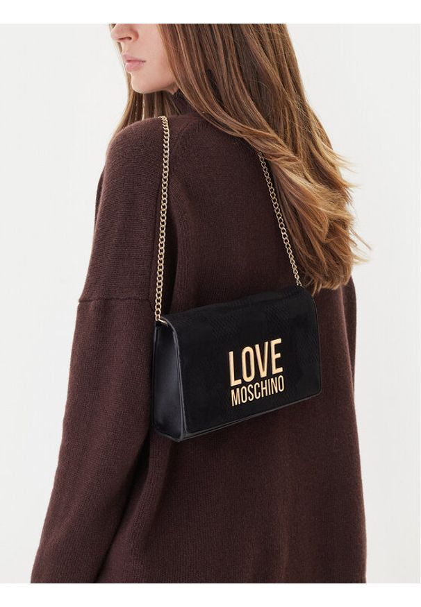 Love Moschino - LOVE MOSCHINO Torebka JC4127PP0NKB100A Czarny. Kolor: czarny. Materiał: skórzane