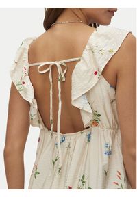 Vero Moda Sukienka letnia Josie 10324125 Beżowy Regular Fit. Kolor: beżowy. Materiał: wiskoza. Sezon: lato #2
