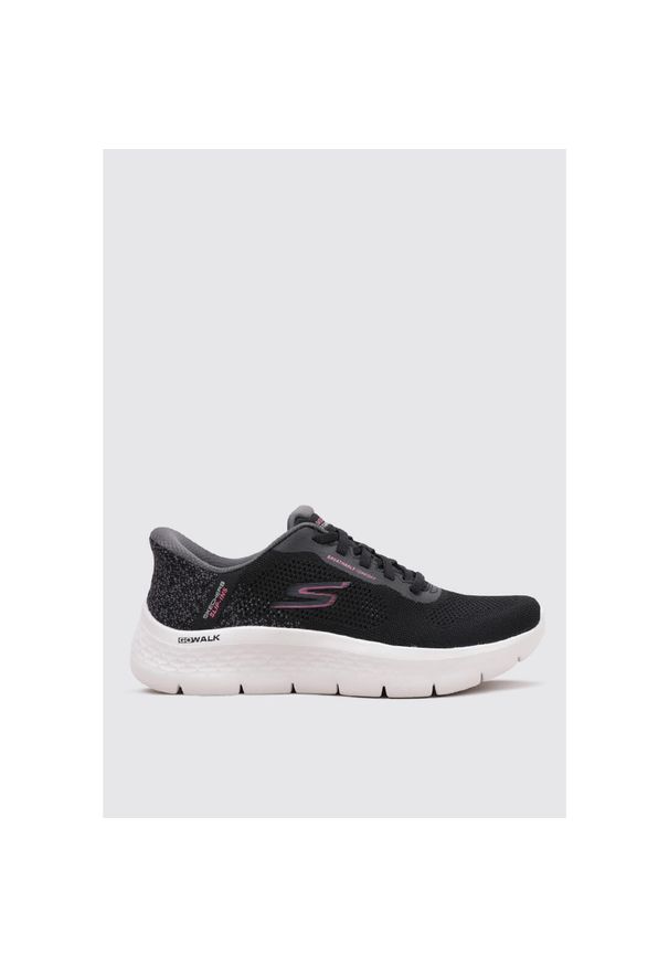 skechers - Buty SKECHERS GO WALK FLEX SAFIYA Czarny. Kolor: szary, wielokolorowy, czarny. Materiał: tkanina