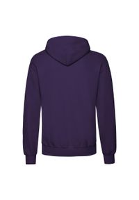 FRUIT OF THE LOOM - Męska Klasyczna Bluza Z Kapturem. Typ kołnierza: kaptur. Kolor: fioletowy