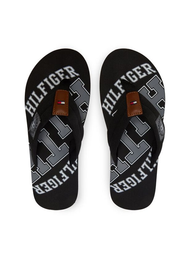 TOMMY HILFIGER - Tommy Hilfiger Japonki Essential Th Beach Sandal FM0FM01369 Czarny. Kolor: czarny. Materiał: materiał