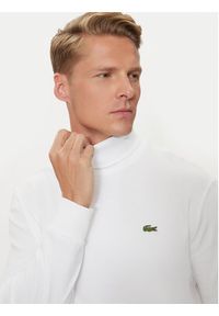 Lacoste Golf UH2828 Biały Slim Fit. Typ kołnierza: golf. Kolor: biały. Materiał: bawełna