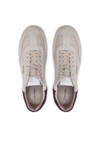 Calvin Klein Sneakersy Cupsole Lace Up - Lth Sue Mix HW0HW02435 Beżowy. Kolor: beżowy. Materiał: skóra #3