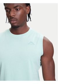 Kappa Tank top Logo Corpo Cadwal 303HZB0 Zielony Regular Fit. Kolor: zielony. Materiał: bawełna #5