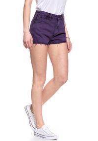 Wrangler - DAMSKIE SPODENKI WRANGLER THE SHORT PURPLE POP W27XRJ202. Kolor: fioletowy #7