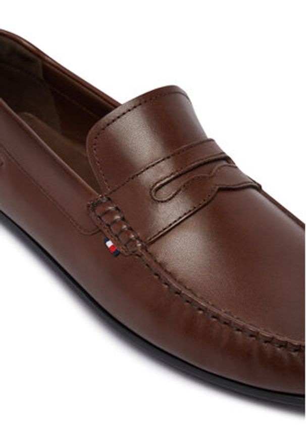 TOMMY HILFIGER - Tommy Hilfiger Mokasyny Core Hilfiger Leather Driver FM0FM05790 Brązowy. Kolor: brązowy. Materiał: skóra