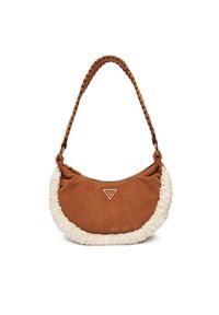 Guess Torebka Amita Mini HWSW95 39720 Brązowy. Kolor: brązowy. Materiał: skórzane, zamszowe