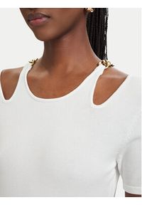 Fracomina Sukienka dzianinowa FJ26SD5001K56501 Kremowy Slim Fit. Kolor: kremowy. Materiał: syntetyk #5