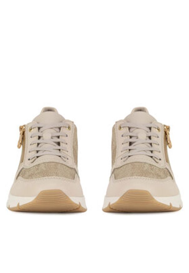 Rieker Sneakersy 48101-60 Écru. Materiał: skóra