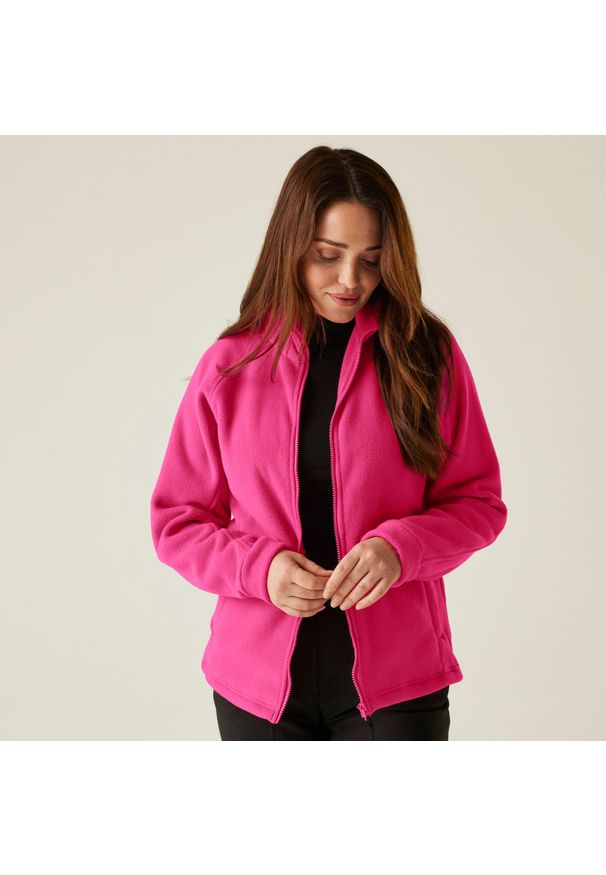 Regatta - Damski polar Thor III z pełnym zamkiem błyskawicznym. Kolor: różowy. Materiał: polar. Sezon: zima. Sport: turystyka piesza