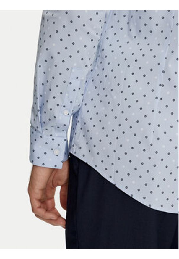 Calvin Klein Koszula K10K113168 Niebieski Slim Fit. Kolor: niebieski. Materiał: bawełna