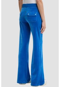 Juicy Couture - JUICY COUTURE Chabrowe spodnie dresowe damskie Layla Low Rise, Rozmiar XS. Stan: obniżony. Kolor: niebieski. Materiał: dresówka #4