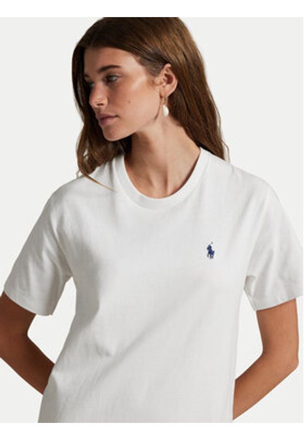 Polo Ralph Lauren Sukienka codzienna 211971066002 Biały Straight Fit. Okazja: na co dzień. Typ kołnierza: polo. Kolor: biały. Materiał: bawełna. Typ sukienki: proste. Styl: casual