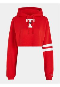 Tommy Jeans Bluza Letterman Flag DW0DW16122 Czerwony Relaxed Fit. Kolor: czerwony. Materiał: bawełna #6