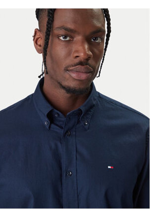 TOMMY HILFIGER - Tommy Hilfiger Koszula MW0MW40529 Granatowy Regular Fit. Kolor: niebieski. Materiał: bawełna