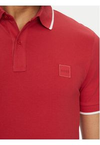 BOSS Polo Passertip 50507699 Czerwony Slim Fit. Typ kołnierza: polo. Kolor: czerwony. Materiał: bawełna #3