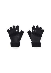 Rękawiczki treningowe damskie Under Armour W's Weightlifting Gloves - czarne. Kolor: czarny. Materiał: poliester, skóra, nylon, akryl, tkanina, elastan