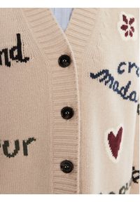 Weekend Max Mara Kardigan Belgio 2525346082 Beżowy Relaxed Fit. Kolor: beżowy. Materiał: wełna #3