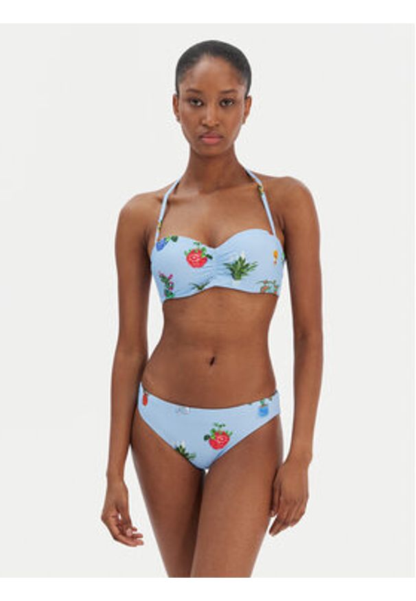 Seafolly Dół od bikini Playa Bonita 40473-287 Błękitny. Kolor: niebieski. Materiał: syntetyk