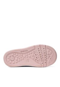 Geox - Sneakersy dziecięce różowe GEOX B Biglia Girl. Kolor: różowy. Materiał: skóra, syntetyk, materiał, guma. Wzór: aplikacja, motyw z bajki. Sport: turystyka piesza