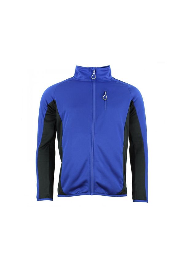 PEAK MOUNTAIN - Kurtka polarshell Peak Mountain. Kolor: czarny, niebieski, wielokolorowy. Sport: turystyka piesza