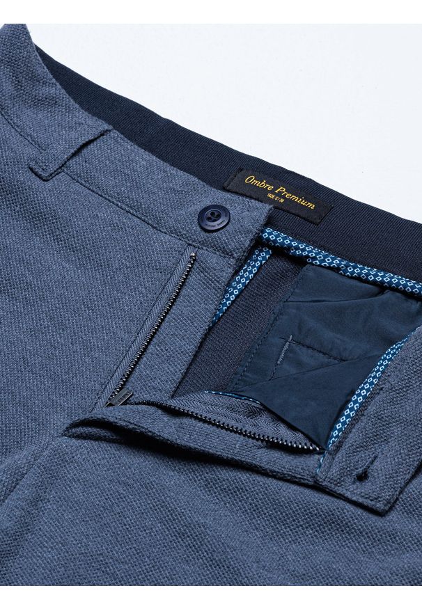 Niebieskie szorty Ombre Clothing eleganckie, krótkie