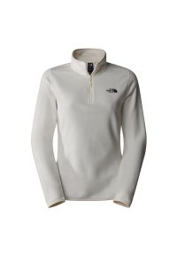 Bluza The North Face 100 Glacier 1/4 Zip Fleece 0A855M4HP1 - biała. Kolor: biały. Materiał: dzianina, poliester, polar. Styl: klasyczny. Sport: narciarstwo
