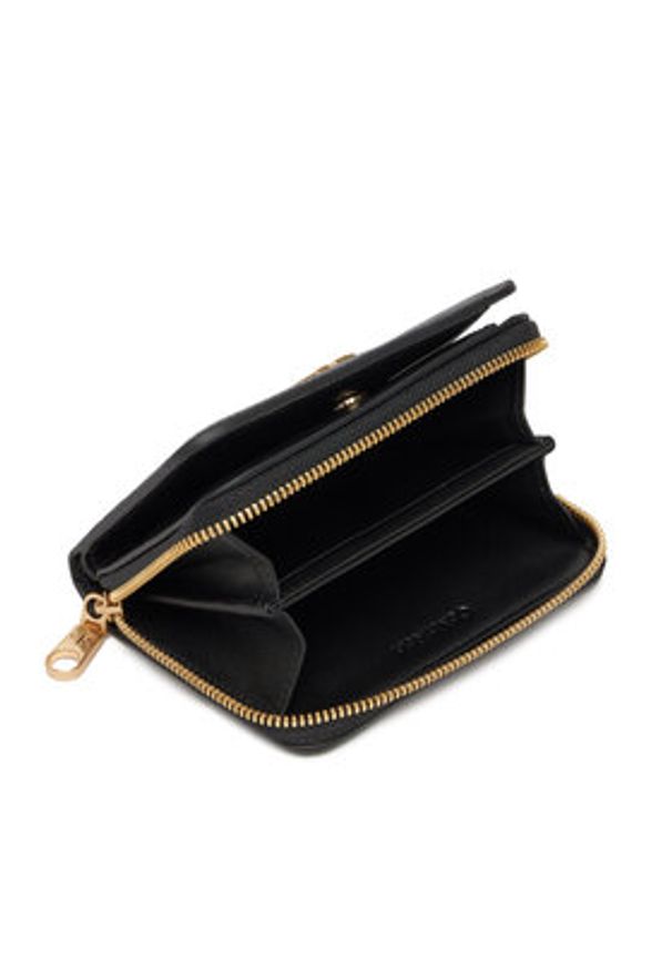 Calvin Klein Duży Portfel Męski Minimal Monogrm Lthr Med Flap Zi LV04F1064G Czarny. Kolor: czarny. Materiał: skóra