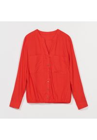Mohito - Wiskozowa koszula basic - Czerwony. Kolor: czerwony. Materiał: wiskoza #1