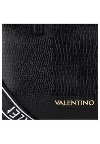 Valentino by Mario Valentino - VALENTINO Czarny kuferek bagel we wzór węża. Kolor: czarny #4
