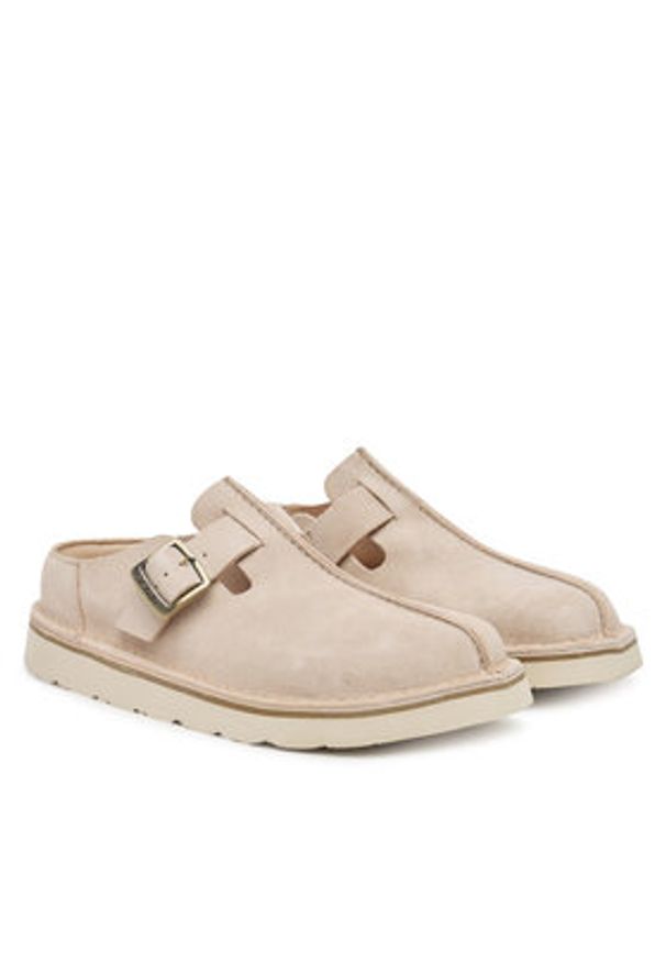 Clarks Klapki Solsbury Mule. 26184170 Beżowy. Kolor: beżowy. Materiał: zamsz, skóra