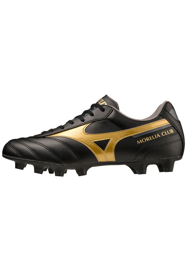Buty piłkarskie Mizuno Morelia II Club MD. Kolor: wielokolorowy, żółty, czarny. Materiał: materiał, syntetyk. Szerokość cholewki: normalna. Sport: piłka nożna