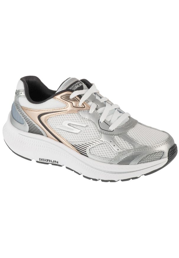 skechers - Buty do biegania damskie, Go Run Consistent 2.0 - Volt. Okazja: na co dzień. Kolor: szary, biały, wielokolorowy. Sport: bieganie
